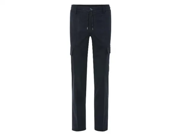 Livergy® Pánske flanelové cargo nohavice (M (48/50), navy modrá)