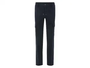Livergy® Pánske flanelové cargo nohavice (M (48/50), navy modrá)