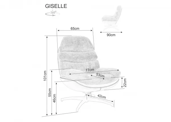 Signal Kreslo GISELLE | staroružová