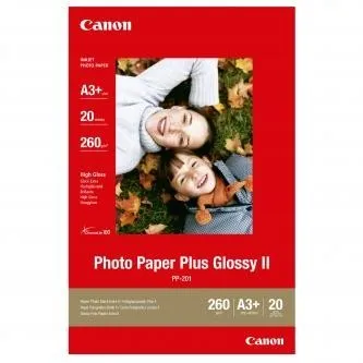 Canon Photo Paper Plus Glossy PP-201 2311B021, 275 g/m2, A3+, 20ks, lesklý, atramentový, biely, foto papier