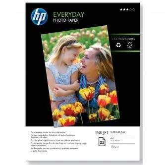 HP Everyday Glossy Photo Paper Q5451A, 200 g/m2, A4, 25ks, lesklý, atramentový, biely, foto papier