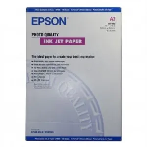 Epson Photo Quality InkJet Paper S041068 C13S041068, 105 g/m2, A3, 100ks, matný, biely, foto papier