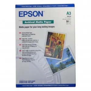Epson Archival Matte Paper S041344 C13S041344, 29,7x42cm, A3, 50ks, atramentový, biely, foto papier