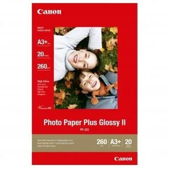 Canon Photo Paper Plus Glossy PP-201 2311B021, 275 g/m2, A3+, 20ks, lesklý, atramentový, biely, foto papier