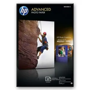 HP Advanced Glossy Photo Paper Q8691A, 250 g/m2, 10x15cm, 25ks, lesklý, biely, foto papier