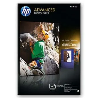 HP Advanced Glossy Photo Paper Q8692A, 250 g/m2, 10x15cm, 100ks, lesklý, biely, foto papier