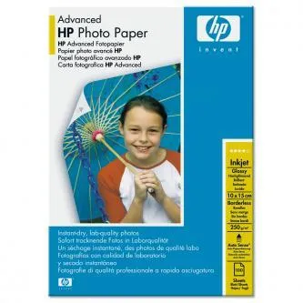HP Advanced Glossy Photo Paper Q8692A, 250 g/m2, 10x15cm, 100ks, lesklý, biely, foto papier