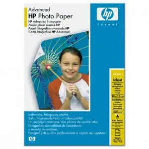 HP Advanced Glossy Photo Paper Q8692A, 250 g/m2, 10x15cm, 100ks, lesklý, biely, foto papier