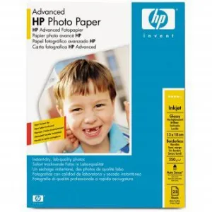 HP Advanced Glossy Photo Paper Q8696A, 250 g/m2, 5x7", 13x18cm, 25ks, lesklý, biely, foto papier