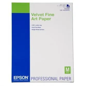 Epson Velvet Fine Art Paper S042096 C13S042096, 260 g/m2, A2, 25ks, sametový, biely, foto papier