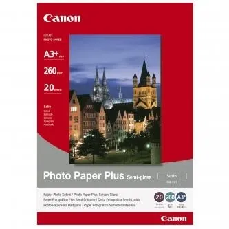 Canon Photo Paper Plus Semi-Glossy 1686B032, 260 g/m2, A3+, 20ks, pololesklý, saténový, biely, foto papier
