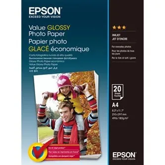 Epson Value Glossy Photo Paper C13S400035, 200 g/m2, A4, 20ks, foto papier