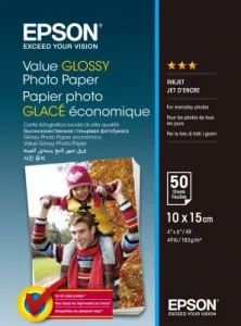 Epson Value Glossy Photo Paper C13S400038, 183 g/m2, 10x15cm, 50ks, lesklý, biely, foto papier