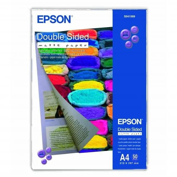 Epson Double-Sided Matte Paper C13S041569, 178 g/m2, A4, 50ks, foto papier