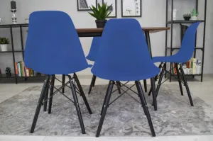 Stolička OSAKA modrá / nohy čierne x 4 9401 80 00 00