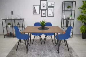 Stolička OSAKA modrá / nohy čierne x 4 9401 80 00 00
