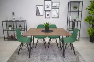 Stolička OSAKA zelená / nohy čierne x 2 9401 80 00 00