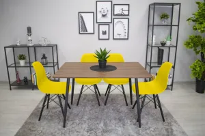 Stolička OSAKA žltá / nohy čierne x 2 9401 80 00 00