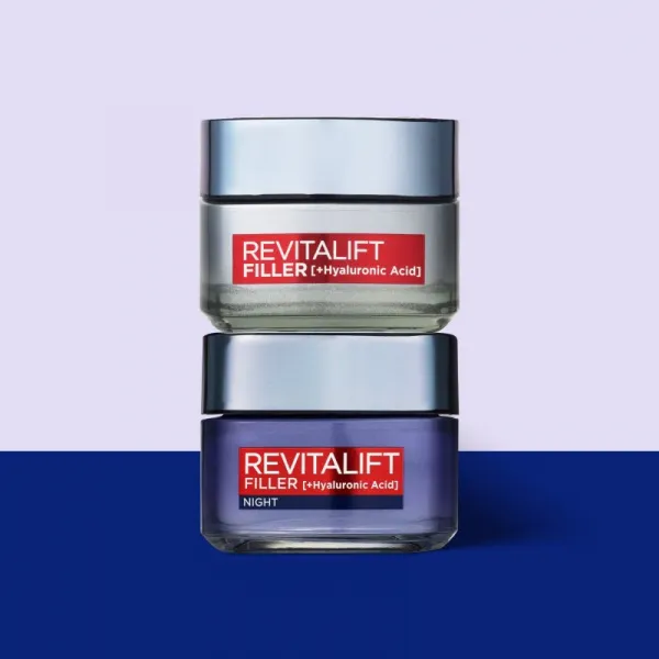 L’Oréal Paris Revitalift Filler denný a nočný krém proti vráskam s kyselinou hyalurónovou