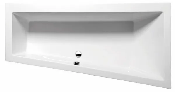 POLYSAN - ANDRA R SLIM asymetrická vaňa 180x90x45cm, biela 78771S