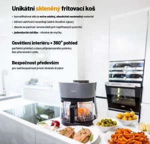 Teplovzdušná fritéza Lauben GlassSteamAir Fryer 4500BG