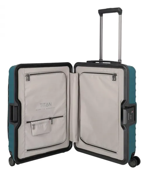Malý škrupinový kufor Titan Litron Frame S Front pocket Petrol