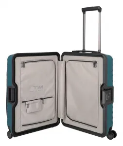 Malý škrupinový kufor Titan Litron Frame S Front pocket Petrol