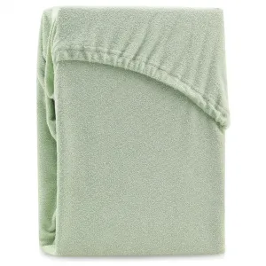 Froté plachta s gumou AmeliaHome Ruby olivová, veľkosť 200-220x200+30