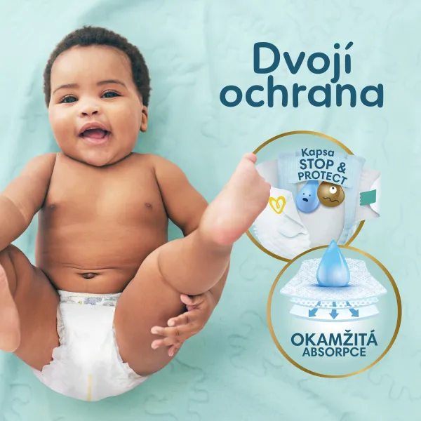 PAMPERS Plienky jednorázové Premium Care veľ. 2 (224 ks) 4-8 kg - mesačné balenie