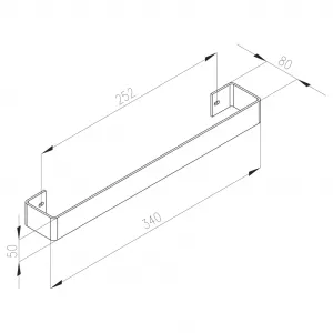 SAPHO - COLONNA držiak uterákov 340x80 nerez mat IRPA12
