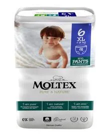MOLTEX Pure&Nature Nohavičky plienkové jednorazové 6 XL (14 kg+) 18 ks