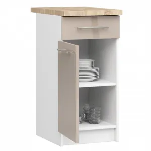 Ak furniture Kuchyňská skříňka Olivie S 40 cm 1D 1S bílá/cappuccino
