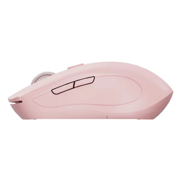 Myš C-TECH WLM-12 Dual mode, bezdrátová, BT5.0 + 2,4GHz, 1600DPI, 6 tlačítek, USB nano receiver, růžová
