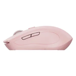 Myš C-TECH WLM-12 Dual mode, bezdrátová, BT5.0 + 2,4GHz, 1600DPI, 6 tlačítek, USB nano receiver, růžová
