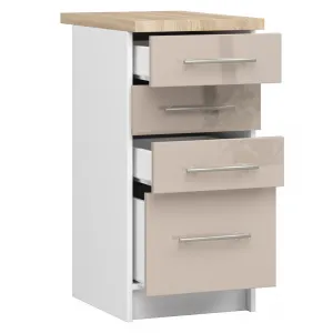 Ak furniture Kuchyňská skříňka Olivie S 40 cm 4S bílá/cappucino lesk