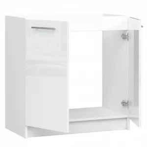 Ak furniture Kuchyňská skříňka pod dřez Olivie S 80 cm bílá/bílý lesk