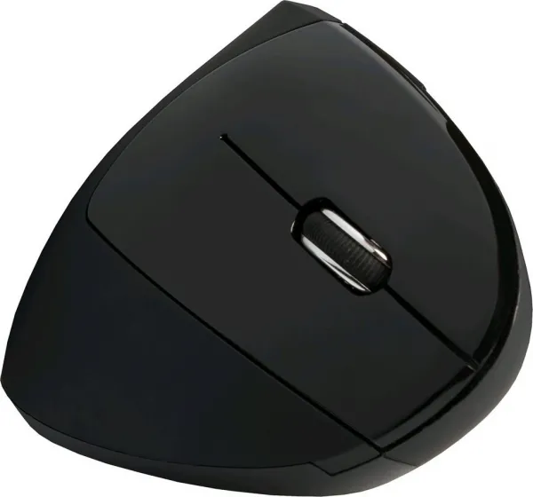 C-TECH myš VEM-09, vertikálna, bezdrôtová, 6 tlačidiel, čierna, USB nano prijímač
