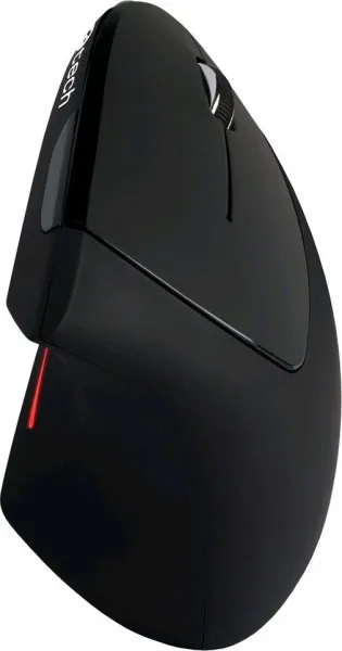 C-TECH myš VEM-09, vertikálna, bezdrôtová, 6 tlačidiel, čierna, USB nano prijímač