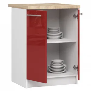 Ak furniture Kuchyňská skříňka Olivie S 60 cm 2D bílo-červená