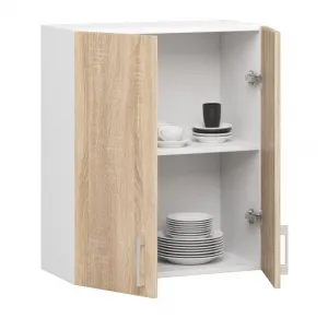 Ak furniture Kuchynská závesná skrinka Š 60cm D2 H720 Artus biela/sonoma