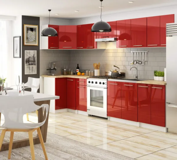 Ak furniture Kuchyňská skříňka Olivie S 80 cm 2D bílo-červená