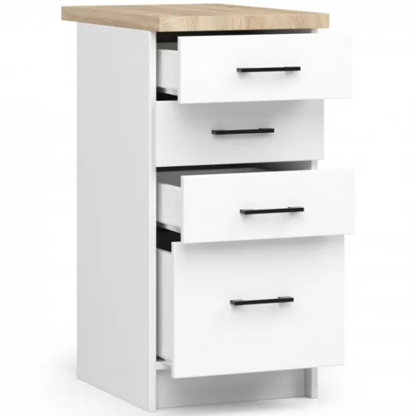 Ak furniture Kuchynská skrinka Olivie S 40 cm 4S biela