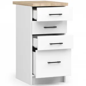 Ak furniture Kuchynská skrinka Olivie S 40 cm 4S biela