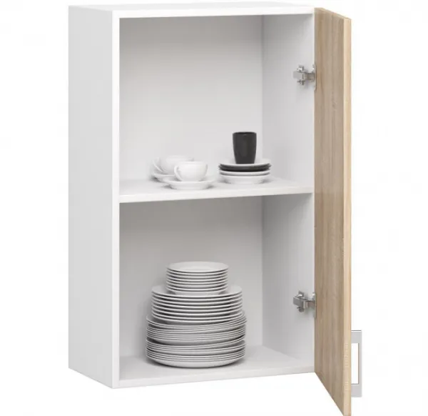 Ak furniture Kuchynská závesná skrinka Š 50cm D1 H720 Artus biela/sonoma