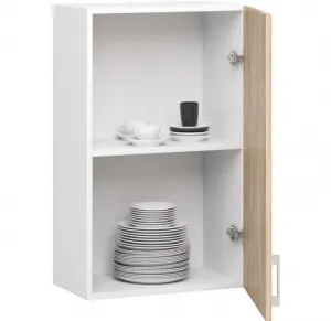 Ak furniture Kuchynská závesná skrinka Š 50cm D1 H720 Artus biela/sonoma