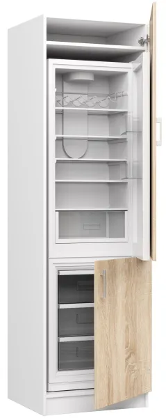 Ak furniture Skriňa na vstavanú chladničku S 60cm Artus biela/sonoma