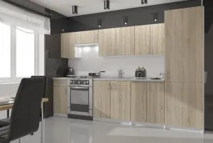 Ak furniture Skriňa na vstavanú chladničku S 60cm Artus biela/sonoma