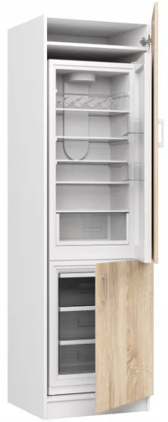 Ak furniture Skriňa na vstavanú chladničku S 60cm Artus biela/sonoma