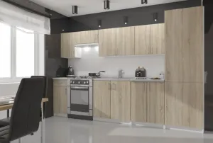 Ak furniture Skriňa na vstavanú chladničku S 60cm Artus biela/sonoma