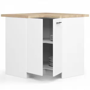 Ak furniture Kuchynská rohová skrinka Olivie S 90 cm biela